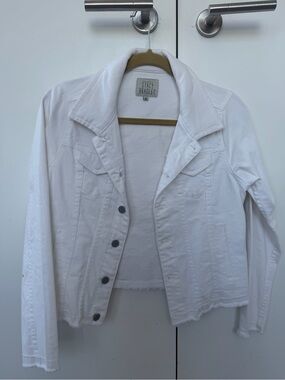 White Cropped Denim Jacket
